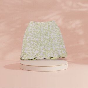 Dalia Women's Size 6 Pastel Green Floral Mini Skirt